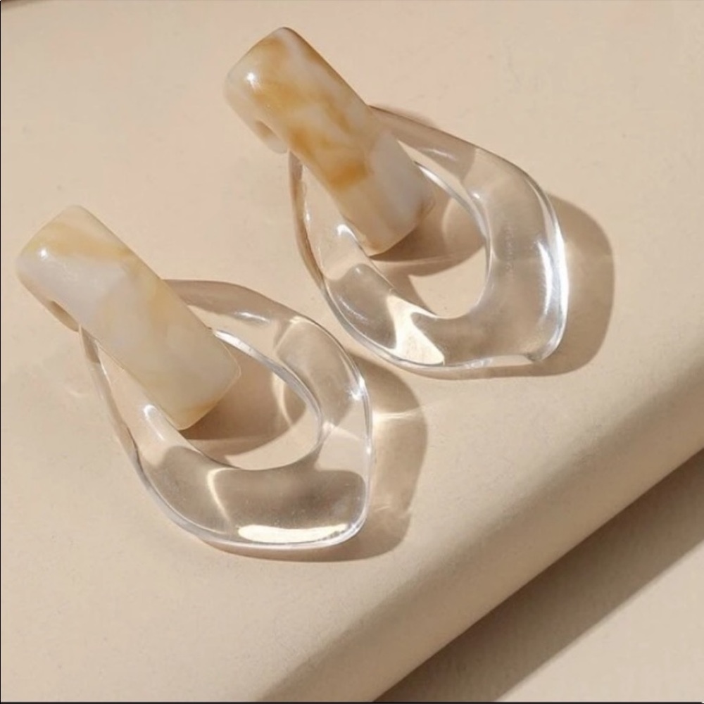 Last! 🆕 Anthro acrylic geometric earrings - Picture 5 of 8